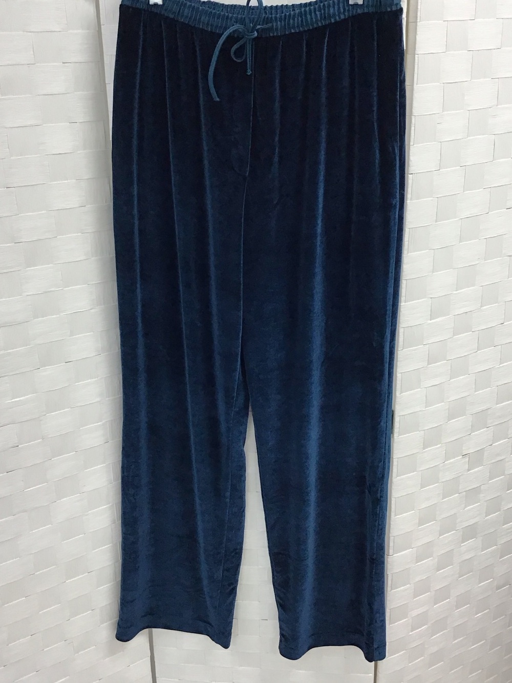 Coldwater Creek Women's Deep Navy Plush Track Pants